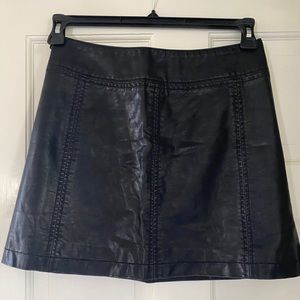 Free People Leather Skirt
